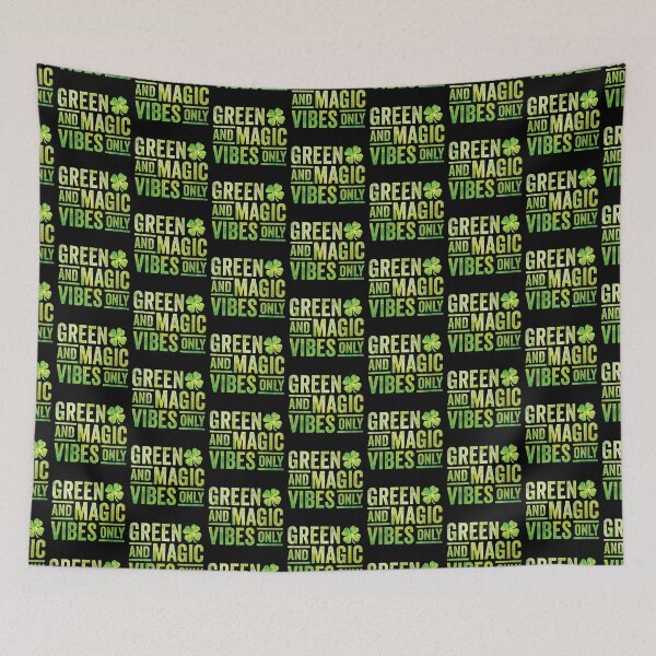 Item preview, Green And Magic Vibes Only Irish Lucky Green Shamrock designed and sold by stareongroup.