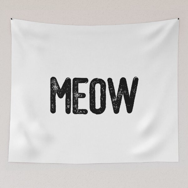 Item preview, Meow (Black Text) designed and sold by meowmeup.