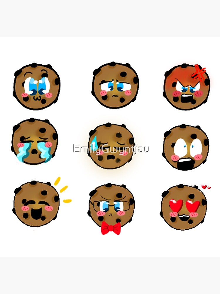 "cookie emoji" Art Print for Sale by EmilyGwyntjau Redbubble