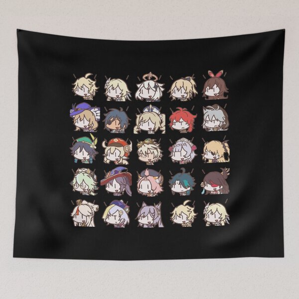 Item preview, Genshin Impact Kawaii Chibi Nerdy Characters  Classic . designed and sold by ervinbarker.