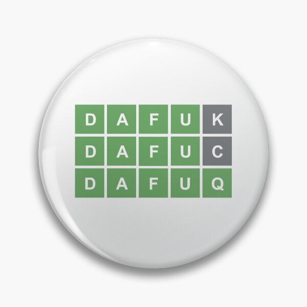 Artikelvorschau, DAFUQ Wordle Game Meme Phrase entworfen und verkauft von ccsonic.