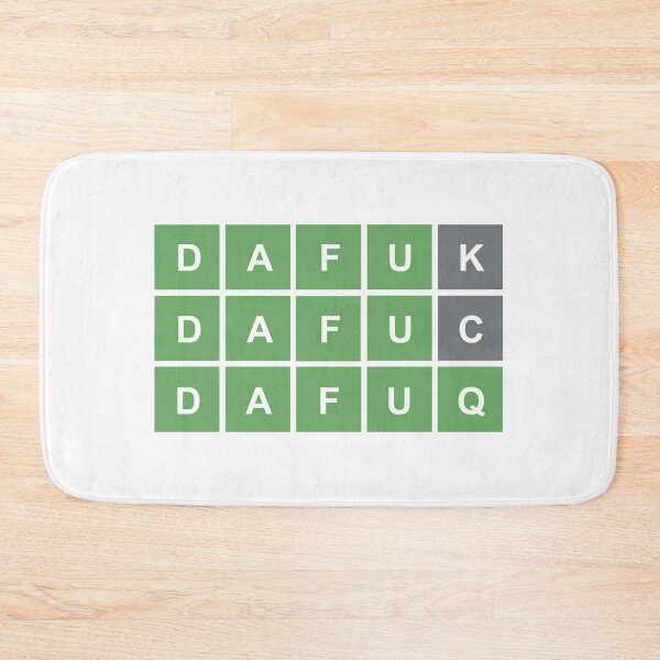 Item preview, DAFUQ Wordle Game Meme Phrase designed and sold by ccsonic.