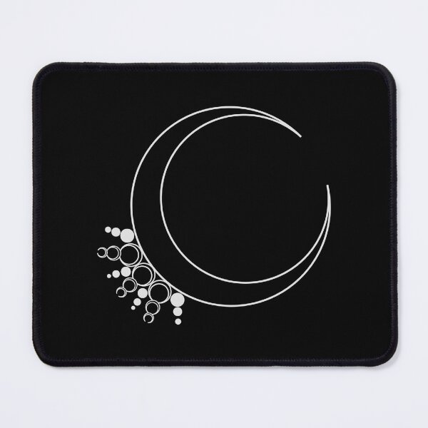 Item preview, Gray Crescent Moon Minimalist Magic Art designed and sold by MetaCynth.