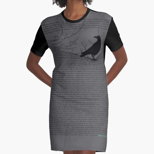 The Raven by Edgar Allan Poe Graphic T-Shirt Dress
