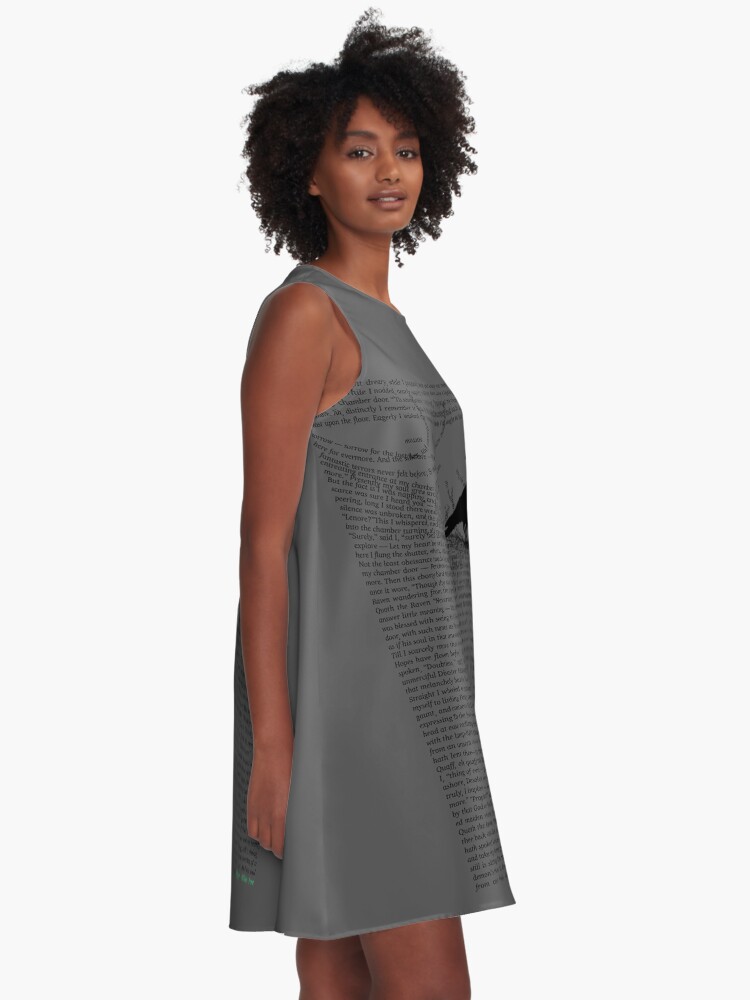 Alternate view of The Raven by Edgar Allan Poe A-Line Dress