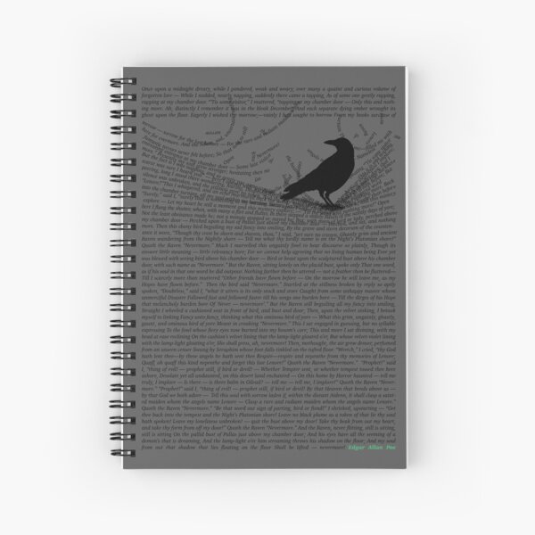 The Raven by Edgar Allan Poe Spiral Notebook