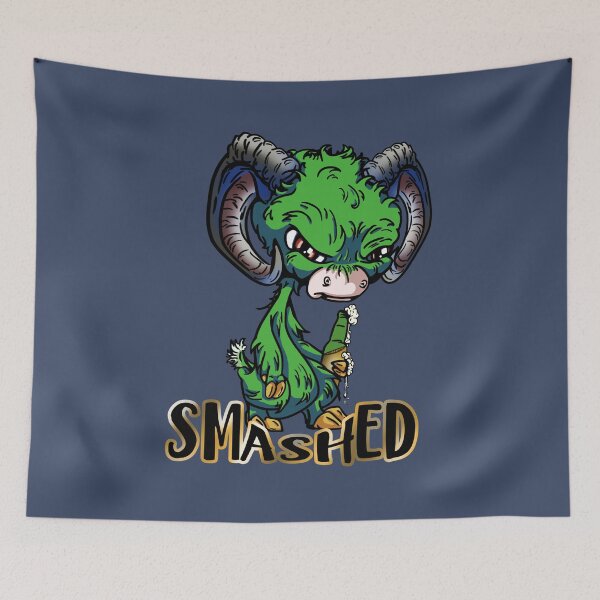 Item preview, Green Cartoon Drink GOAT - Smashed designed and sold by iduzarts.