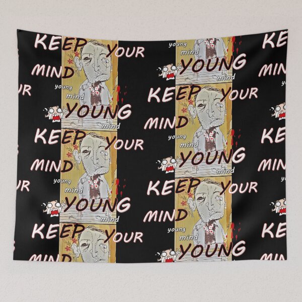 Item preview, Keep your mind young, inscriptions, letters abcdef, sentences, wise words, designed and sold by NessArtByEwa.