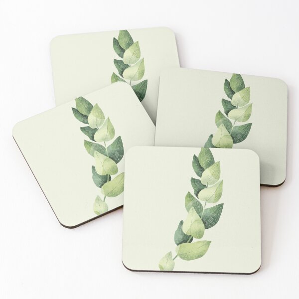 Item preview, Green eucalyptus branch botanical illustration  designed and sold by helga-wigandt.
