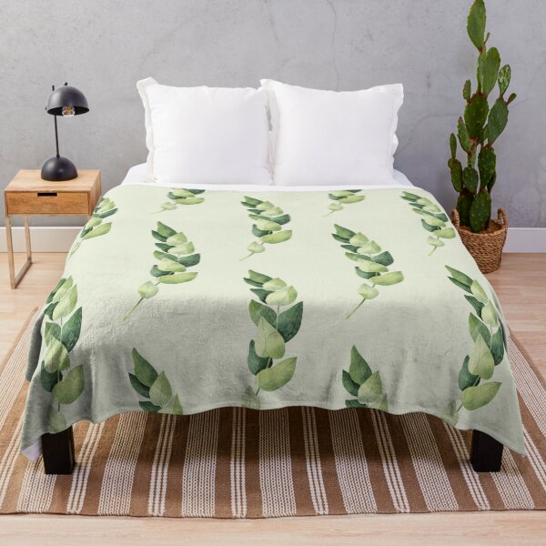 Item preview, Green eucalyptus branch botanical illustration  designed and sold by helga-wigandt.