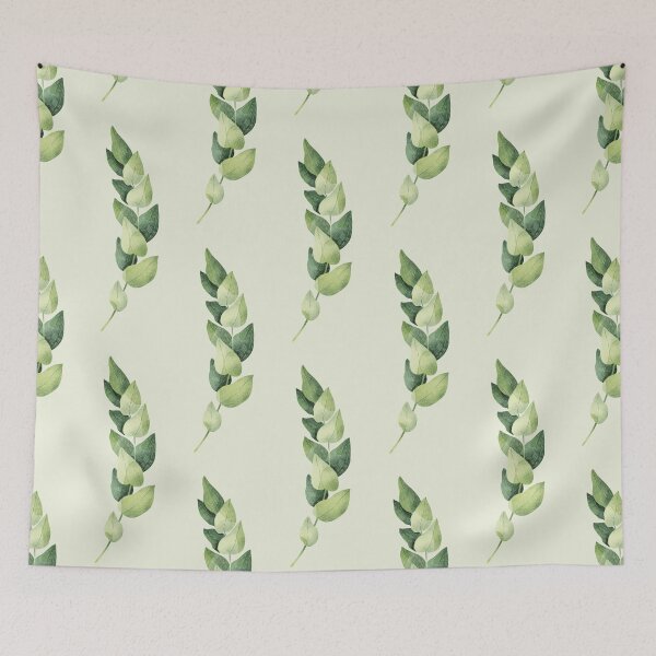 Item preview, Green eucalyptus branch botanical illustration  designed and sold by helga-wigandt.