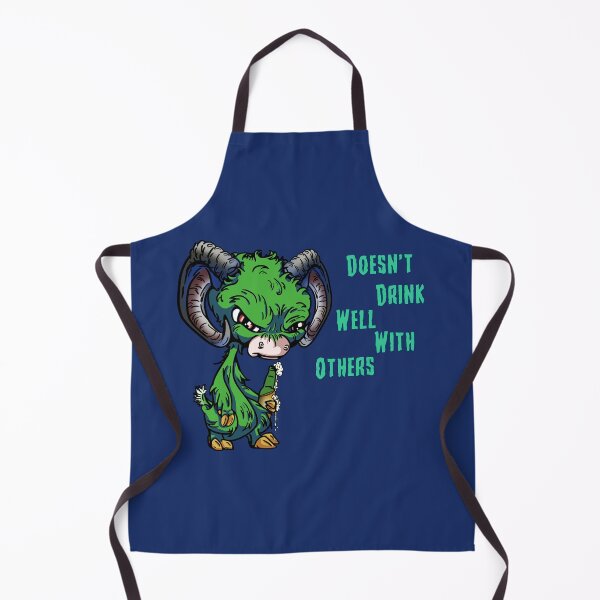 Item preview, Green Cartoon Drink GOAT - Doesn't Drink Well with Others designed and sold by iduzarts.
