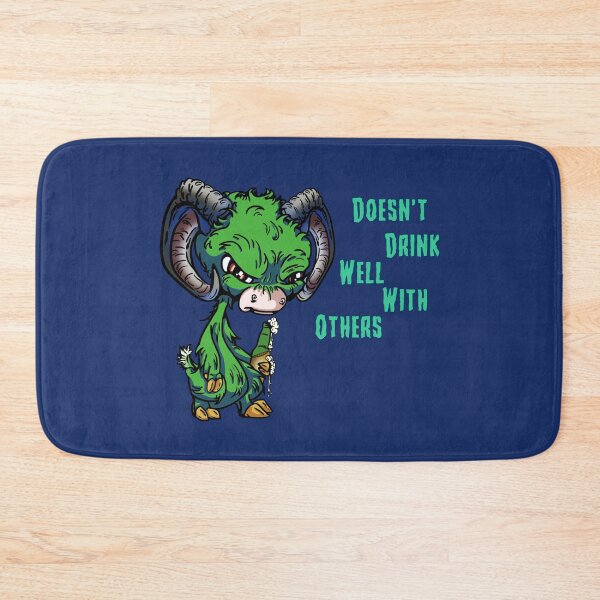 Item preview, Green Cartoon Drink GOAT - Doesn't Drink Well with Others designed and sold by iduzarts.