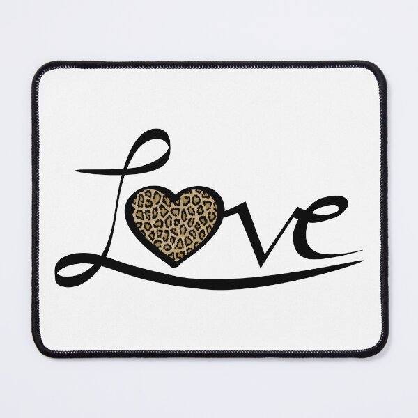 Item preview, Cute love typography with leopard heart designed and sold by pixxart.