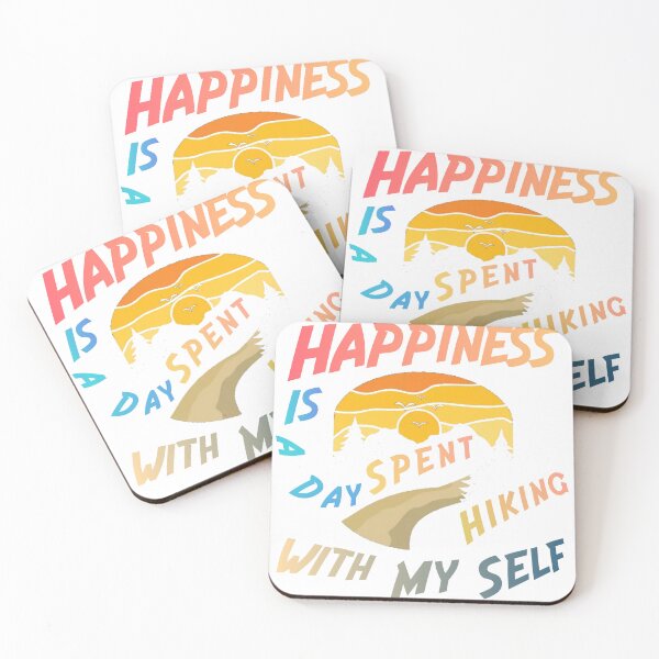 Item preview, Happines is a day spent hiking with my self designed and sold by Mohamed Knibaa.