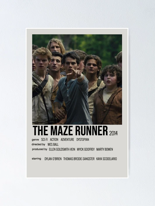 THE MAZE RUNNER 1 ONE FIRST FILM MOVIE ORIGINAL CINEMA PRINT PREMIUM POSTER