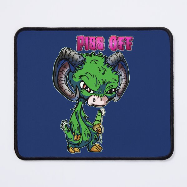 Item preview, Green Cartoon Drink GOAT - Piss Off designed and sold by iduzarts.