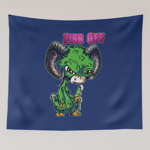 Item preview, Green Cartoon Drink GOAT - Piss Off designed and sold by iduzarts.