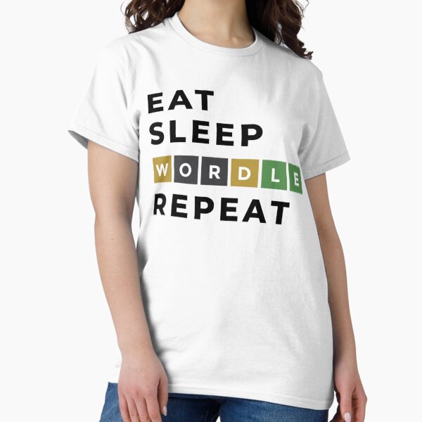 Vista previa del artículo con la obra «Comer dormir repetir palabra», diseñado y vendido por TivertonRose.