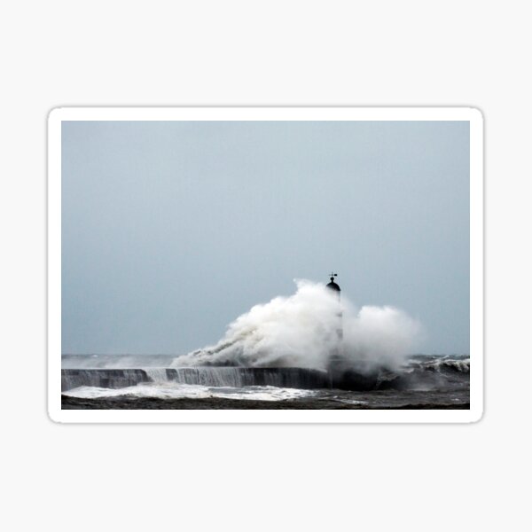 Storm at Seaham Harbour Sticker