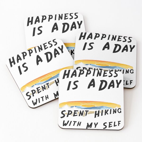 Item preview,  Happines is a day spent hiking with my self designed and sold by Mohamed Knibaa.