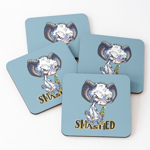 Item preview, White Cartoon Drink GOAT - Smashed designed and sold by iduzarts.
