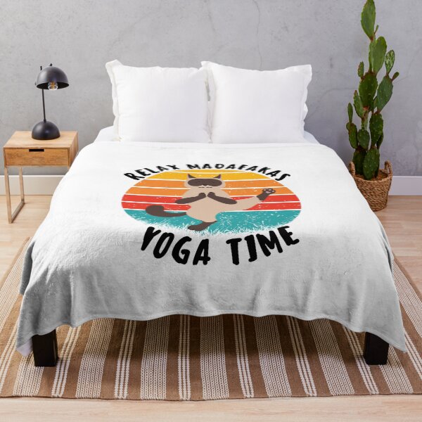 Item preview, funny yoga retro madafakas siamese cat doing yoga designed and sold by salahnewdesign.