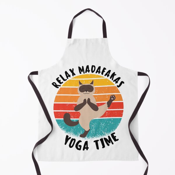 Item preview, funny yoga retro madafakas siamese cat doing yoga designed and sold by salahnewdesign.