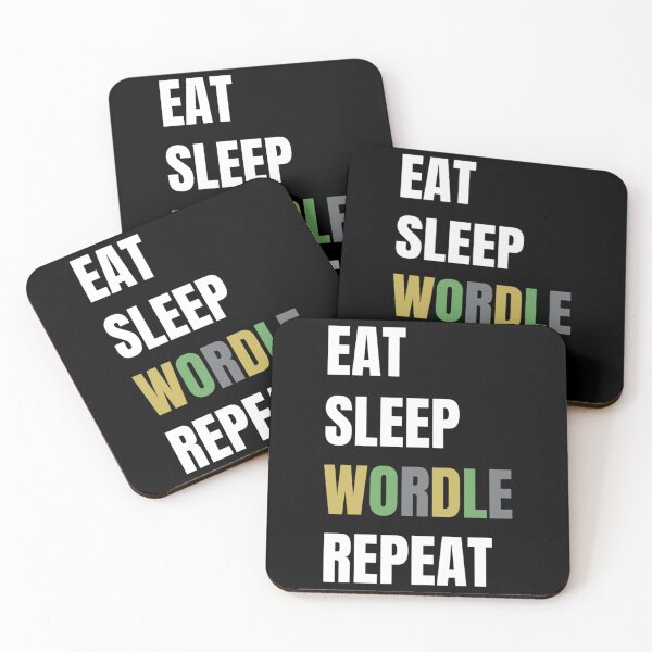 Item preview, EAT SLEEP WORDLE REPEAT   designed and sold by TivertonRose.