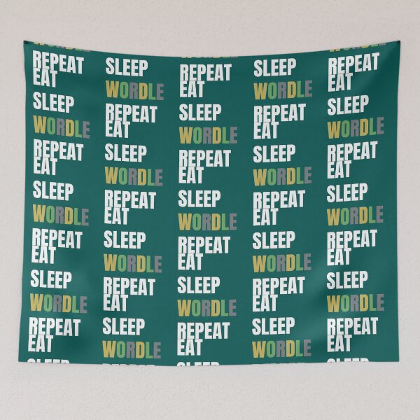 Item preview, EAT SLEEP WORDLE REPEAT   designed and sold by TivertonRose.