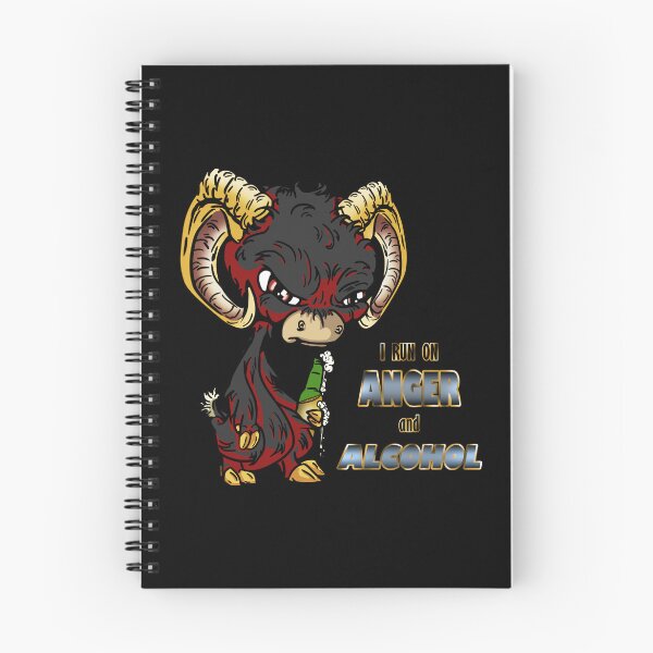 Item preview, Black Cartoon Drink GOAT - I Run on Anger and Alcohol designed and sold by iduzarts.