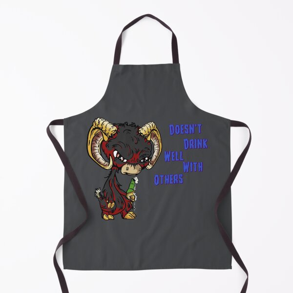 Item preview, Black Cartoon Drink GOAT - Doesn't Drink Well With Others designed and sold by iduzarts.