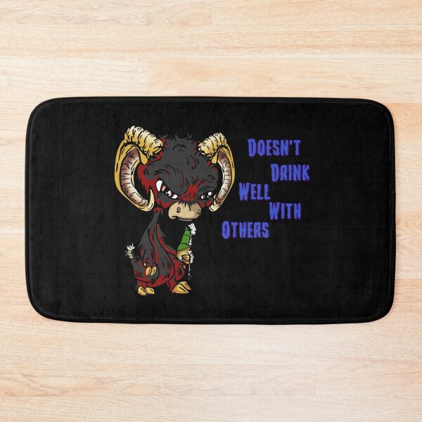 Item preview, Black Cartoon Drink GOAT - Doesn't Drink Well With Others designed and sold by iduzarts.
