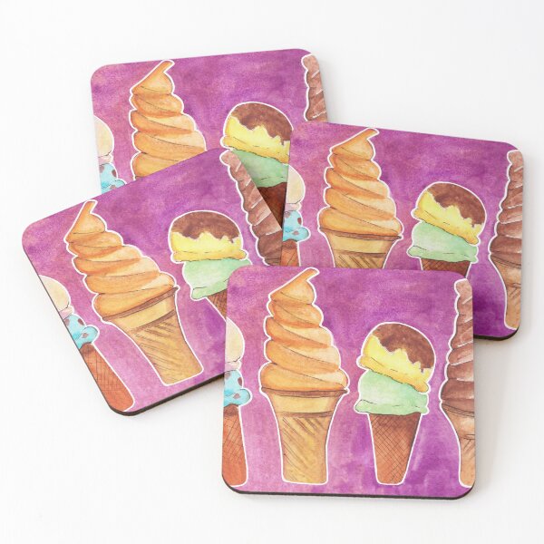 Item preview, Watercolor - Ice cream time, summer time designed and sold by Karolien Kenis.