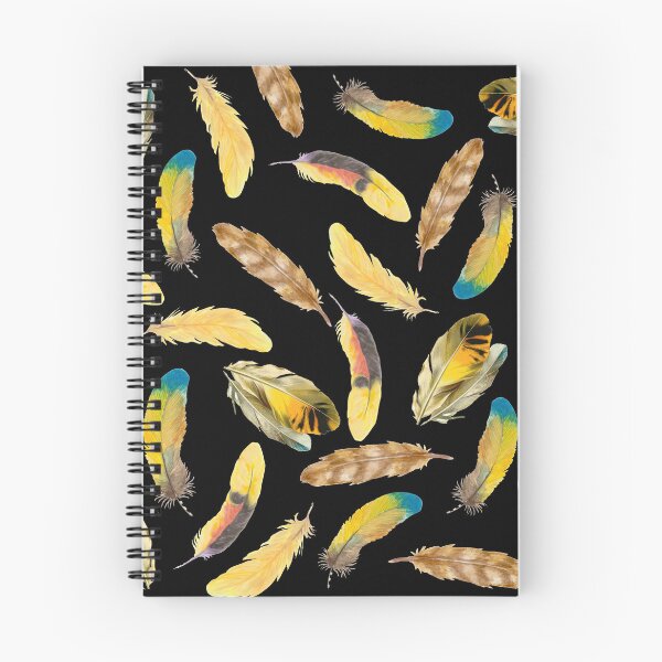 Item preview, BOHO COLORED GOLDEN YELLOW BROWN FEATHERS PATTERN designed and sold by samArtline.