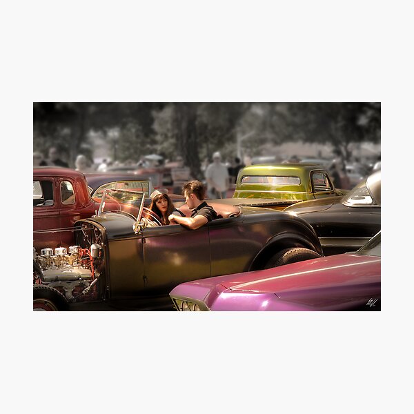 Portrait of a Hot Rod Couple Photographic Print