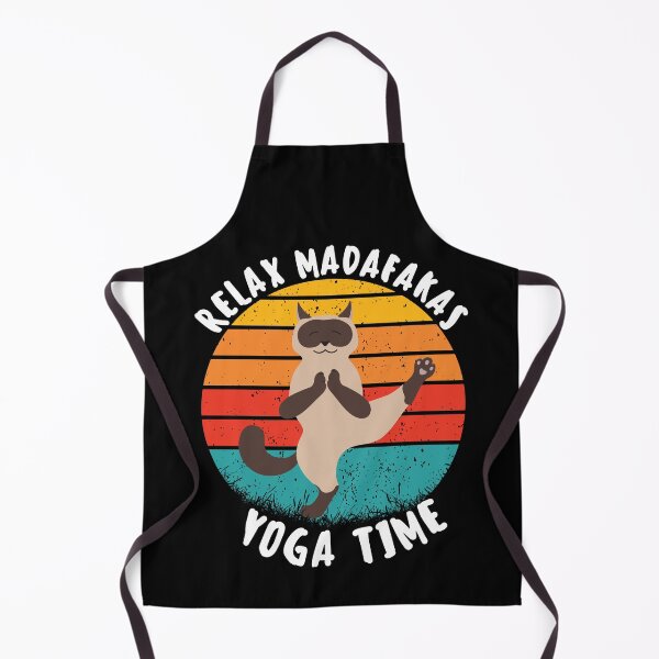 Item preview, funny yoga retro madafakas siamese cat doing yoga designed and sold by salahnewdesign.