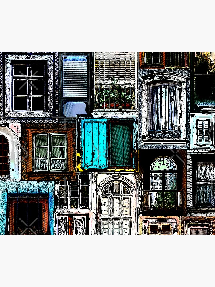 Textural Windows Collage by perkinsdesigns