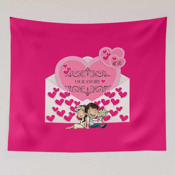 Item preview, Our Story (on Hot Pink) designed and sold by PawsitiveMum.