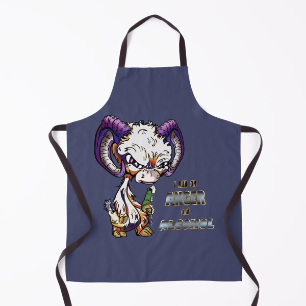 Item preview, Purple and Orange Cartoon Drink GOAT - I run on anger and alcohol designed and sold by iduzarts.