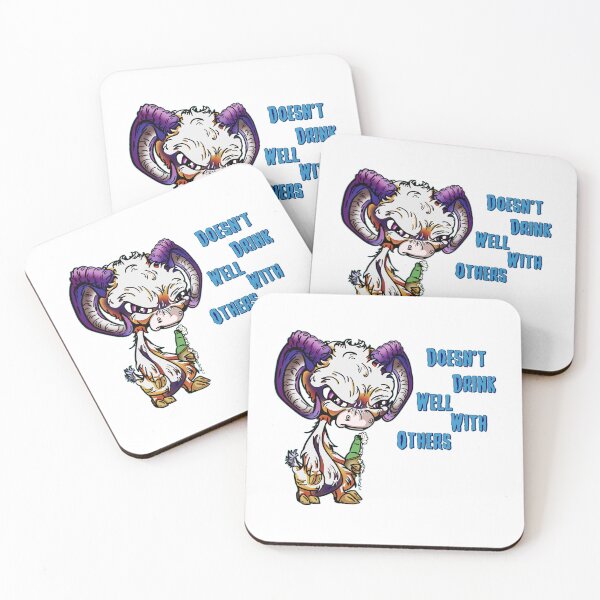 Item preview, Purple and Orange Cartoon Drink GOAT - Doesn't Drink Well with Others designed and sold by iduzarts.