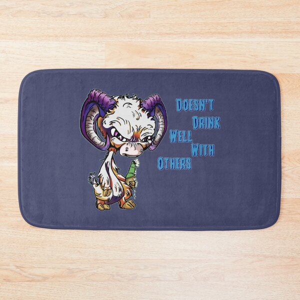Item preview, Purple and Orange Cartoon Drink GOAT - Doesn't Drink Well with Others designed and sold by iduzarts.