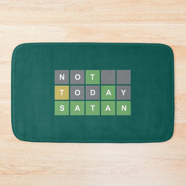 Item preview, Not Today Satan - Wordle Game Catchprase   designed and sold by TivertonRose.
