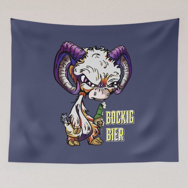 Item preview, Purple and Orange Cartoon Drink GOAT - Bock Bier designed and sold by iduzarts.