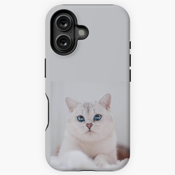 Vista previa del artículo con la obra «lindo gato de ojos azules | gato blanco», diseñado y vendido por jassine11.