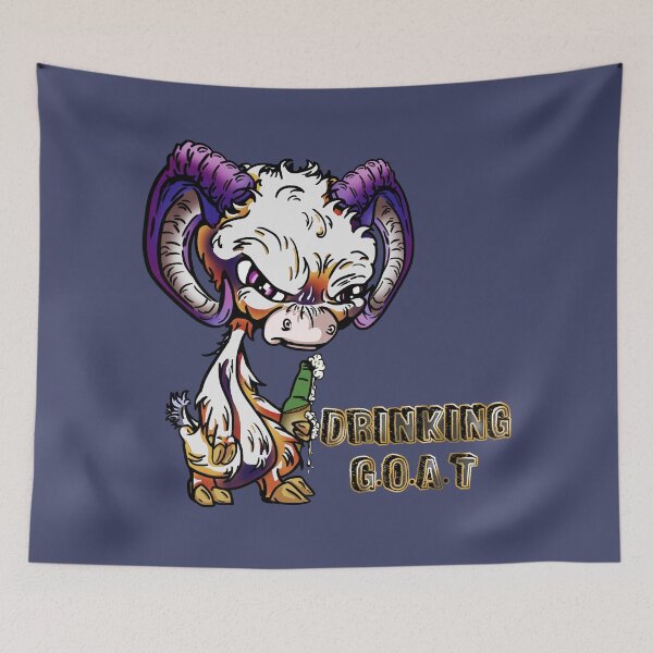 Item preview, Purple and Orange Cartoon Drink GOAT - Greatest of all time designed and sold by iduzarts.