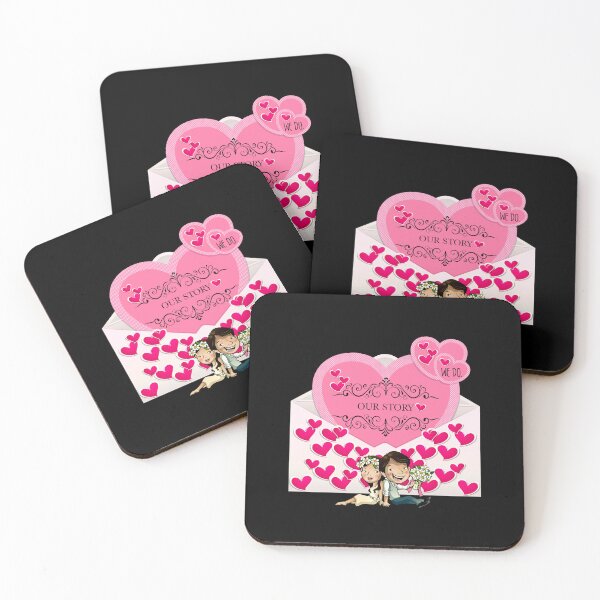 Item preview, Our Story (Pink on Black) designed and sold by PawsitiveMum.