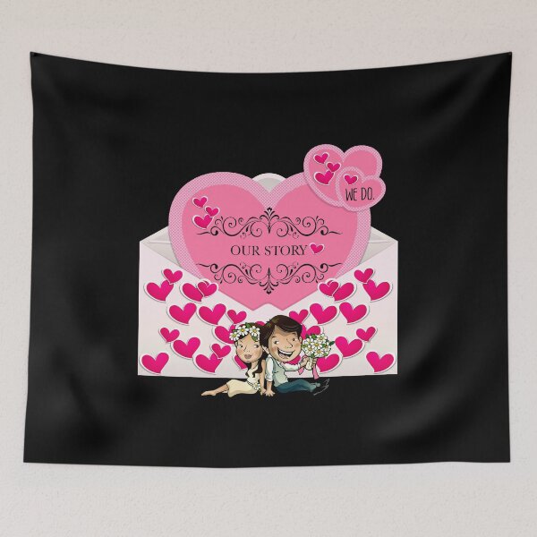 Item preview, Our Story (Pink on Black) designed and sold by PawsitiveMum.