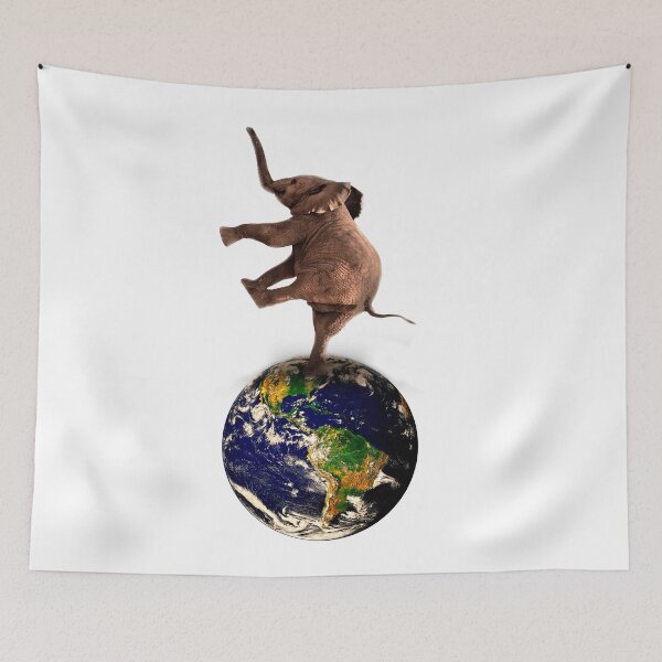 Item preview, Elephant playing with planet earth designed and sold by UserNice.