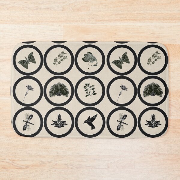 Item preview, Animals and plants pattern in black and beige designed and sold by Carmelagaminde.